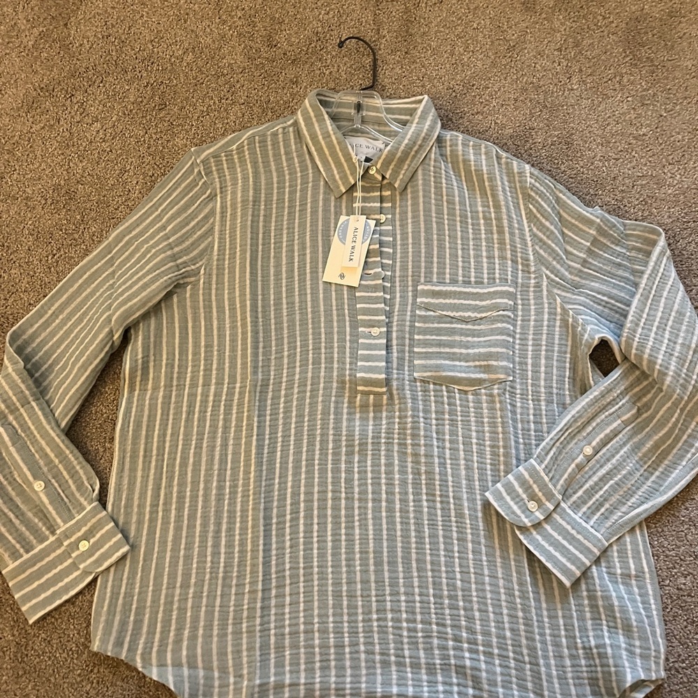 Alice Walk striped popover NWT